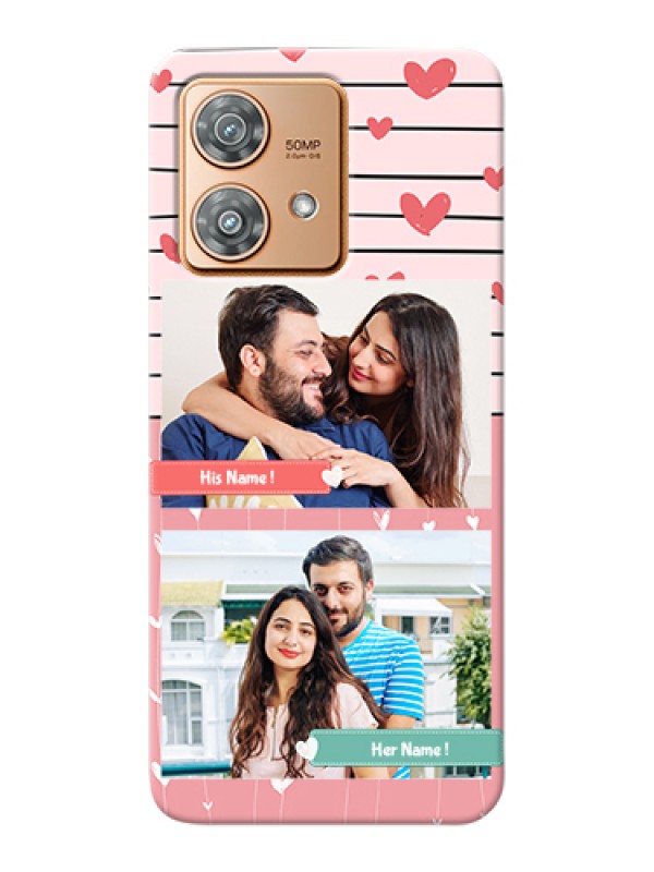 Custom Motorola Edge 40 Neo Custom Hard Phone Case - Photo With Heart Design