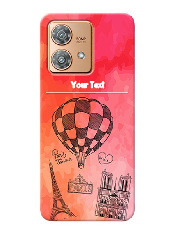 Custom Motorola Edge 40 Neo Custom Hard Phone Case - Paris Theme Design
