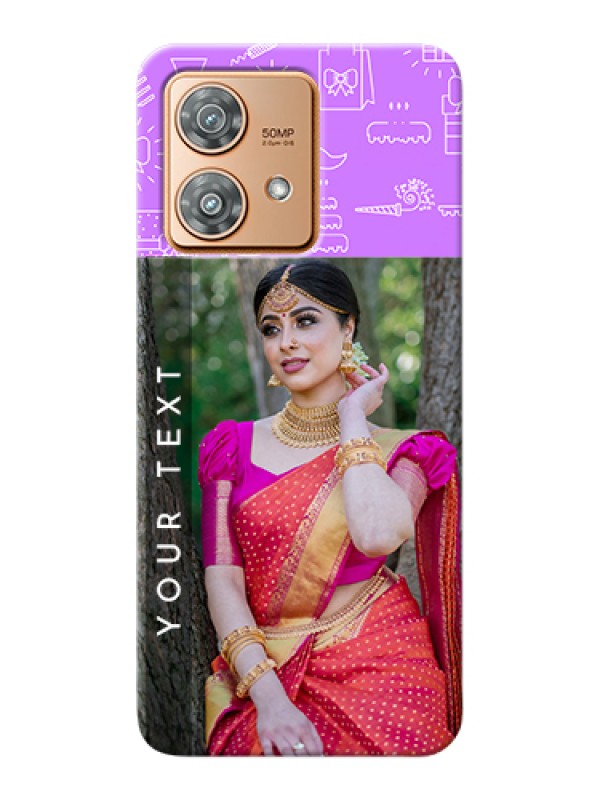 Custom Motorola Edge 40 Neo Custom Hard Phone Case - Birthday Icons Design