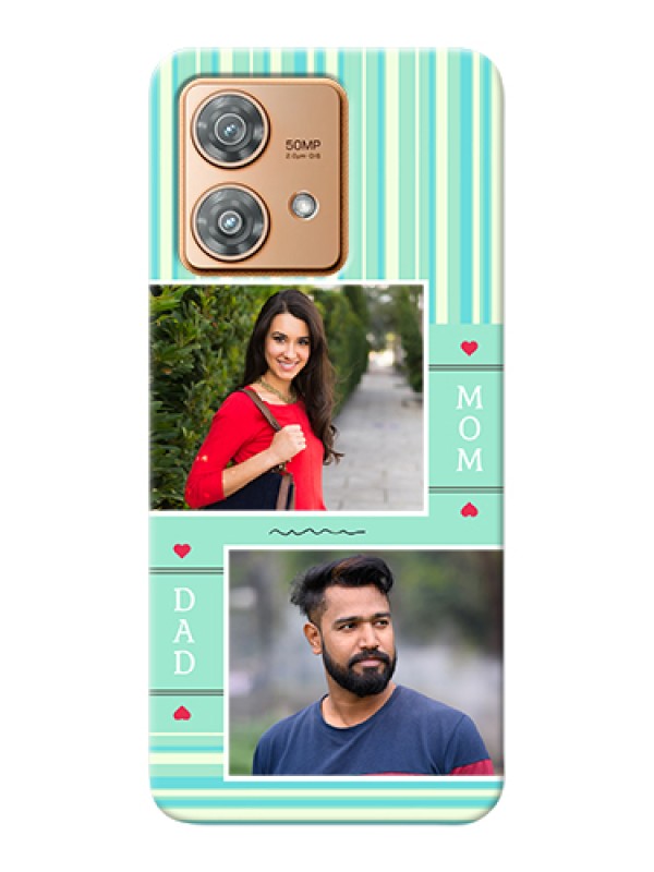 Custom Motorola Edge 40 Neo Custom Hard Phone Case - Mom & Dad Pic Design