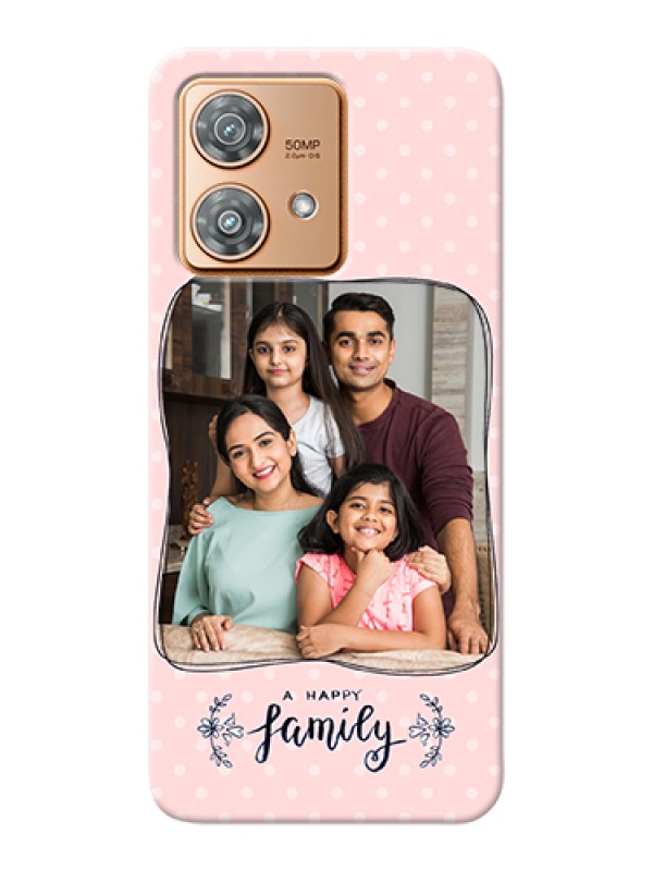 Custom Motorola Edge 40 Neo Custom Hard Phone Case - Family With Dots Design