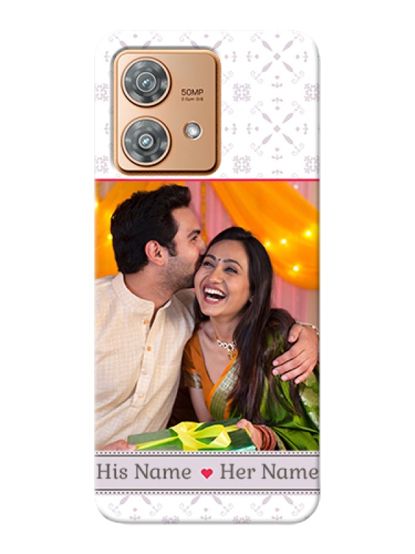 Custom Motorola Edge 40 Neo Custom Hard Phone Case - With Photo And Ethnic Design