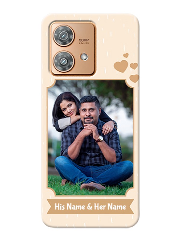 Custom Motorola Edge 40 Neo Custom Hard Phone Case - With Confetti Love Design