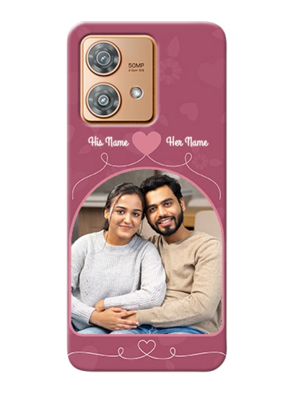 Custom Motorola Edge 40 Neo Custom Hard Phone Case - Love Floral Design