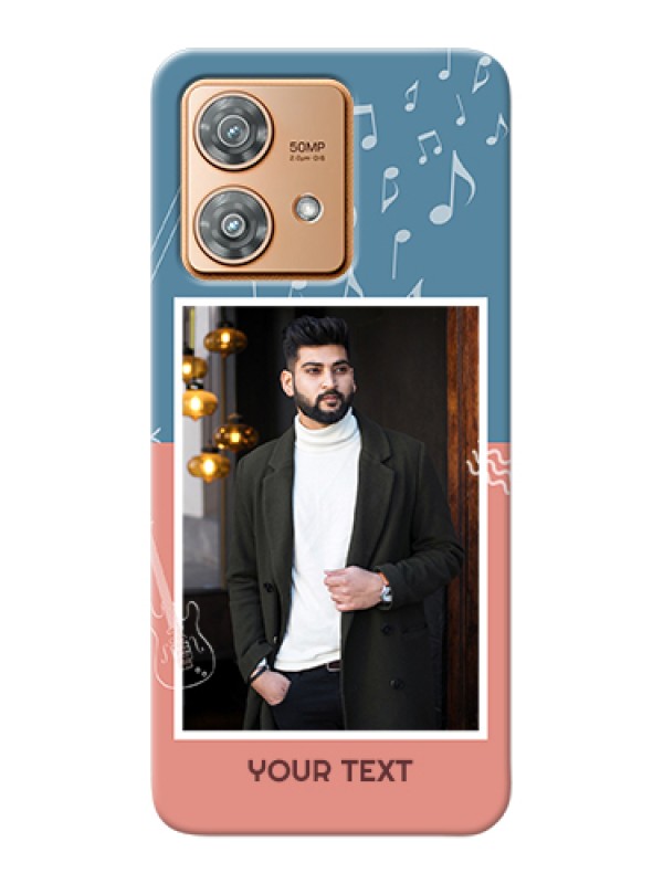 Custom Motorola Edge 40 Neo Custom Hard Phone Case - With Color Musical Note Design