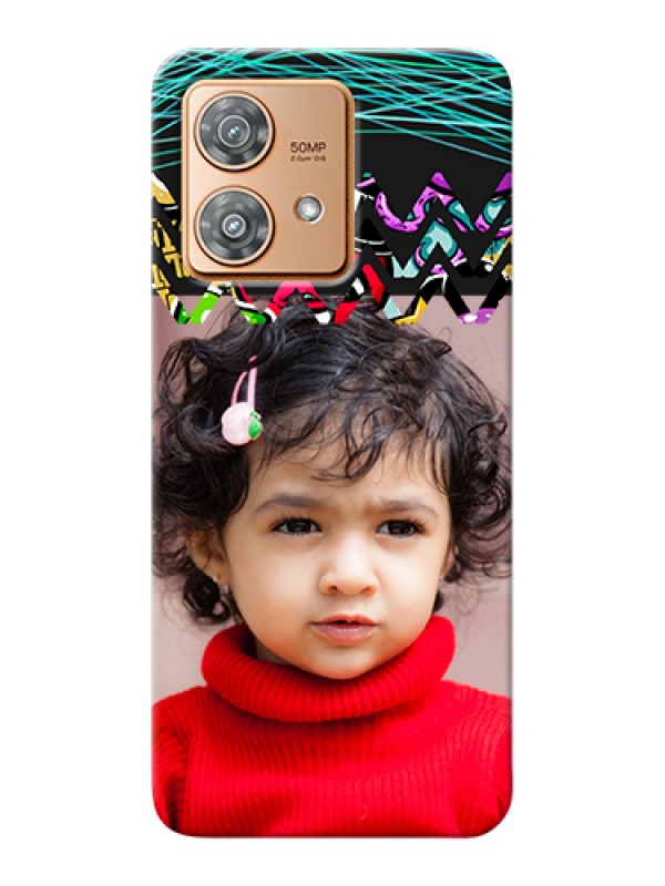 Custom Motorola Edge 40 Neo Custom Hard Phone Case - Neon Abstract Design