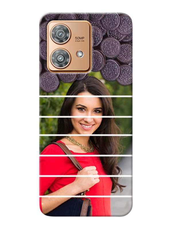 Custom Motorola Edge 40 Neo Custom Hard Phone Case - With Oreo Biscuit Design