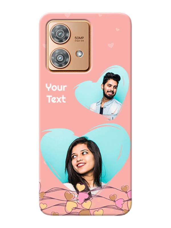 Custom Motorola Edge 40 Neo Custom Hard Phone Case - Love Doodle Design