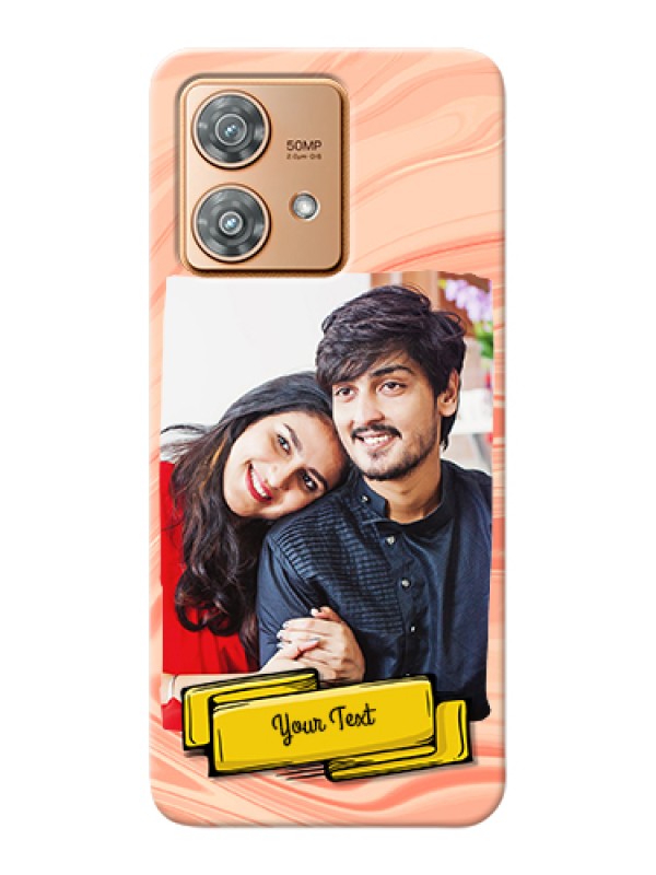 Custom Motorola Edge 40 Neo Custom Hard Phone Case - Marble Texture Design