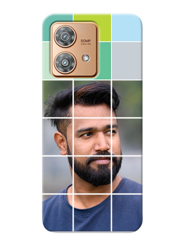 Custom Motorola Edge 40 Neo Custom Hard Phone Case - With White Box Pattern