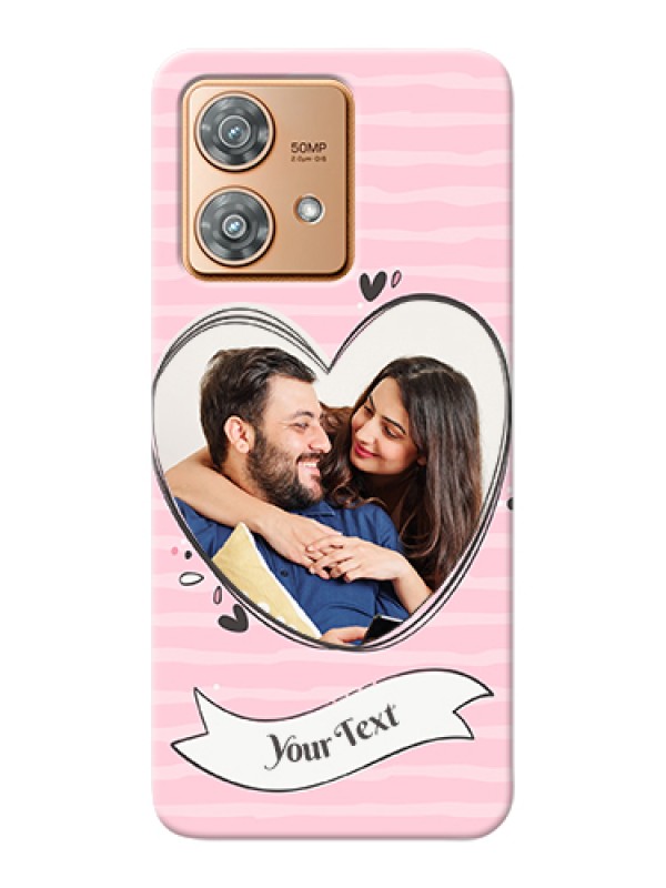 Custom Motorola Edge 40 Neo Custom Hard Phone Case - Vintage Heart Design