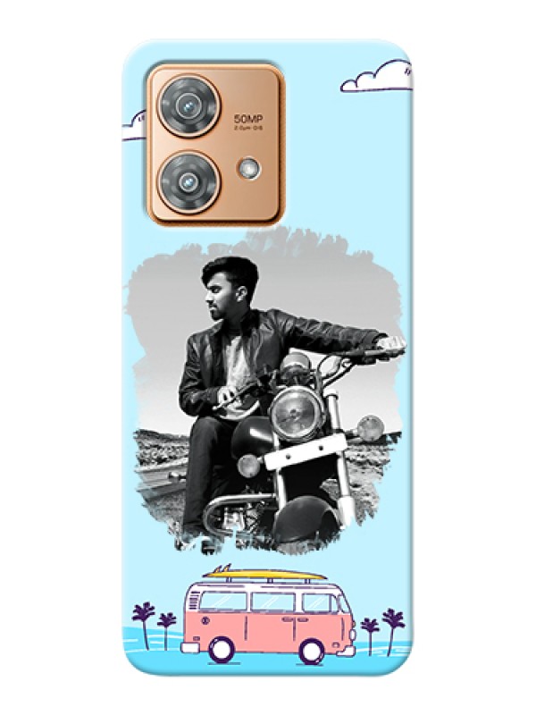 Custom Motorola Edge 40 Neo Custom Hard Phone Case - Travel & Adventure Design