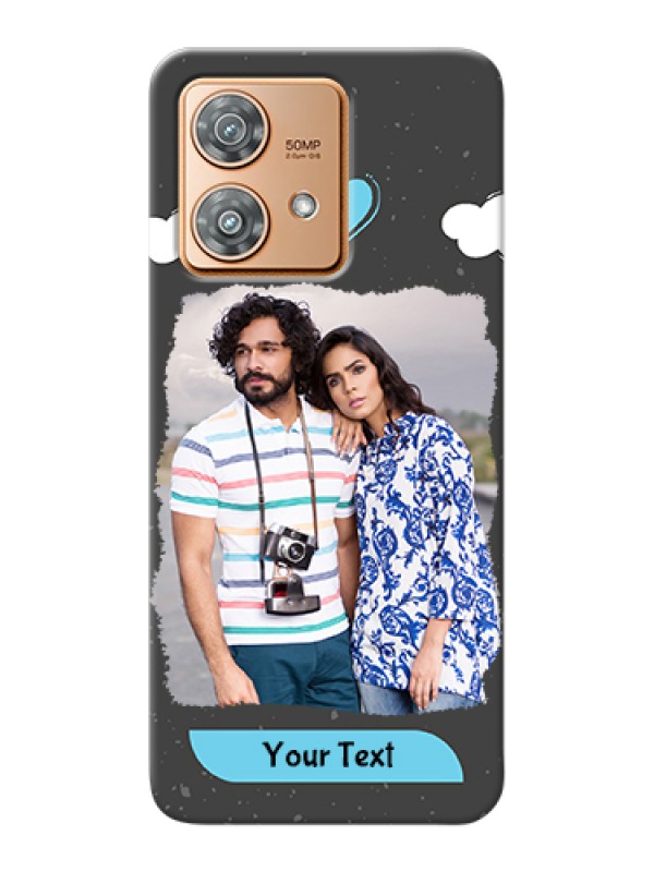 Custom Motorola Edge 40 Neo Custom Hard Phone Case - Splashes With Love Doodles Design