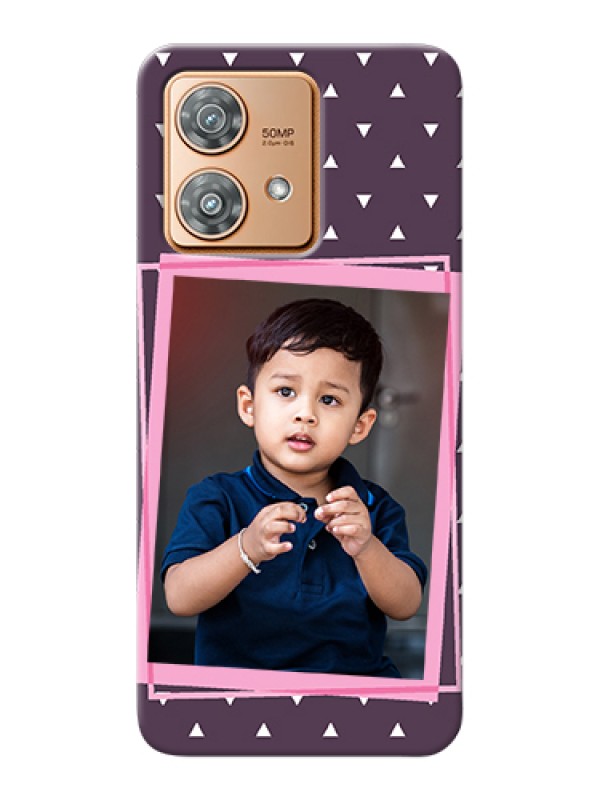 Custom Motorola Edge 40 Neo Custom Hard Phone Case - Triangle Pattern Dotted Design