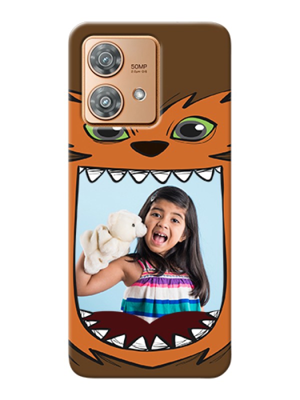 Custom Motorola Edge 40 Neo Custom Hard Phone Case - Owl Monster Back Case Design