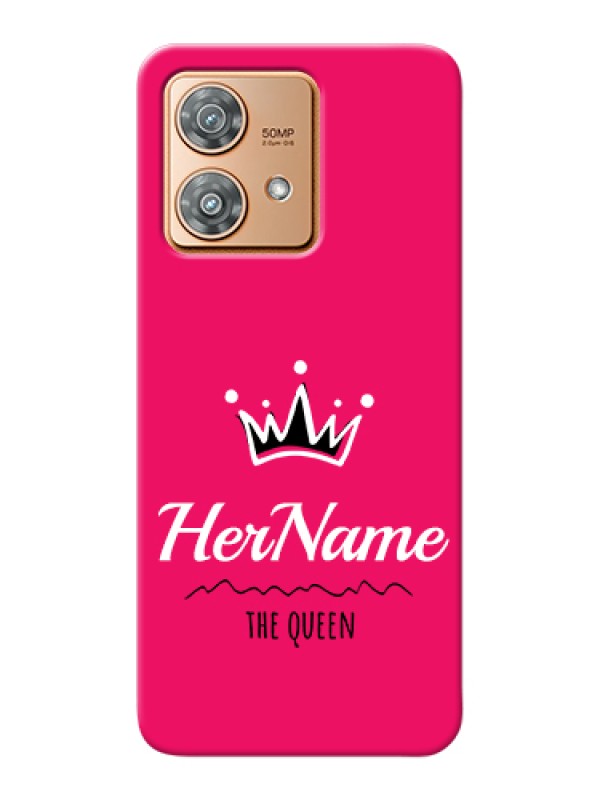 Custom Motorola Edge 40 Neo Custom Hard Phone Case - Queen With Name Design