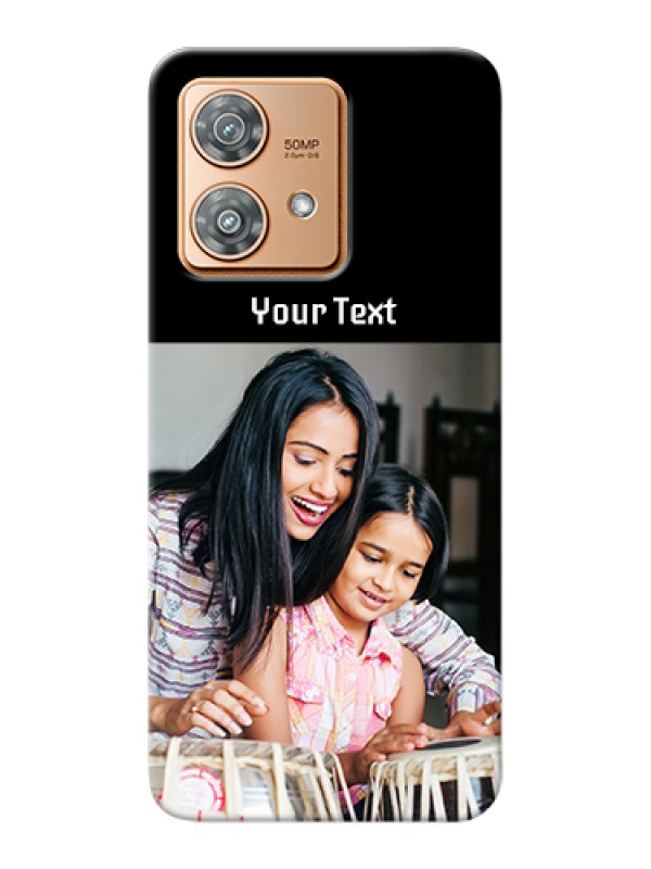 Custom Motorola Edge 40 Neo Custom Hard Phone Case - Photo With Name Design