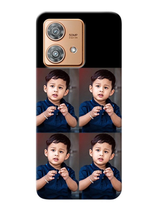 Custom Motorola Edge 40 Neo Custom Hard Phone Case - 4 Image Holder Design