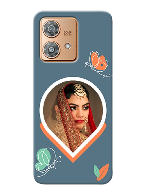 Custom Motorola Edge 40 Neo Custom Hard Phone Case - Droplet Butterflies Design