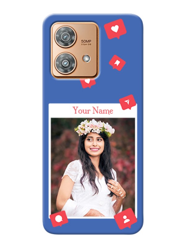 Custom Motorola Edge 40 Neo Custom Hard Phone Case - Like Share And Comment Design