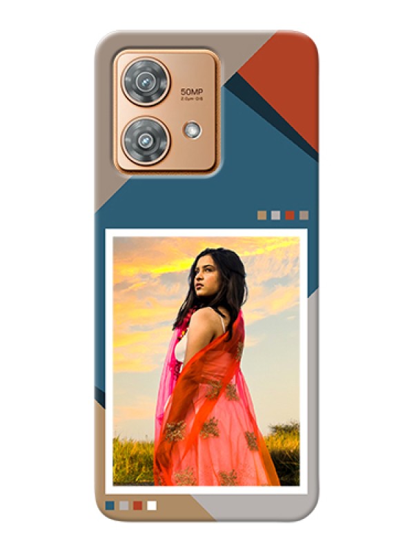 Custom Motorola Edge 40 Neo Custom Hard Phone Case - Retro Color Pallet Design