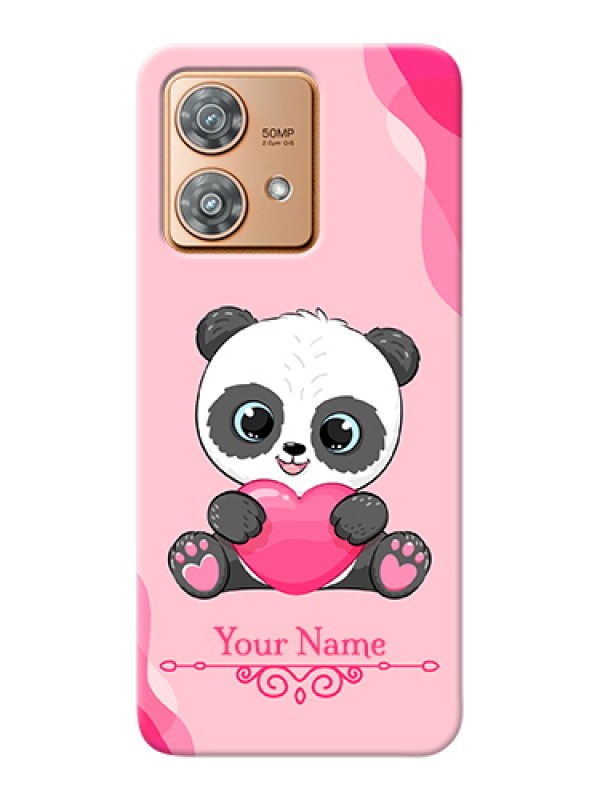 Custom Motorola Edge 40 Neo Custom Hard Phone Case - Cute Panda Design