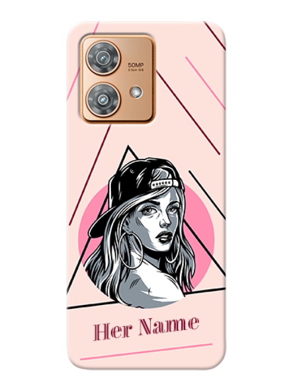 Custom Motorola Edge 40 Neo Custom Hard Phone Case - Rockstar Girl Design