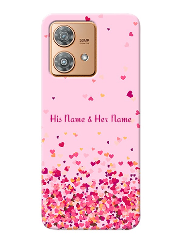 Custom Motorola Edge 40 Neo Custom Hard Phone Case - Floating Hearts Design