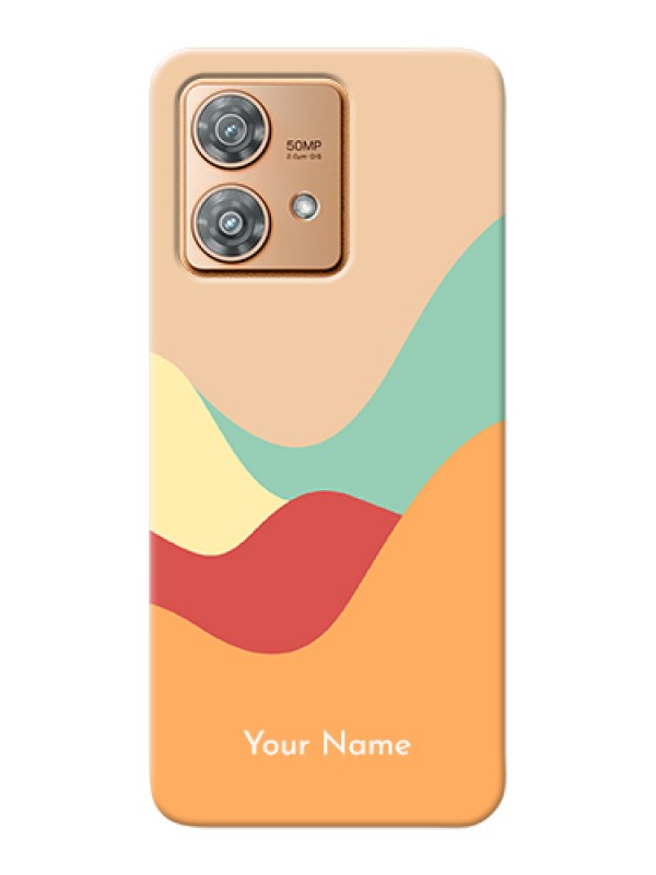 Custom Motorola Edge 40 Neo Custom Hard Phone Case - Ocean Waves Multi - Colour Design