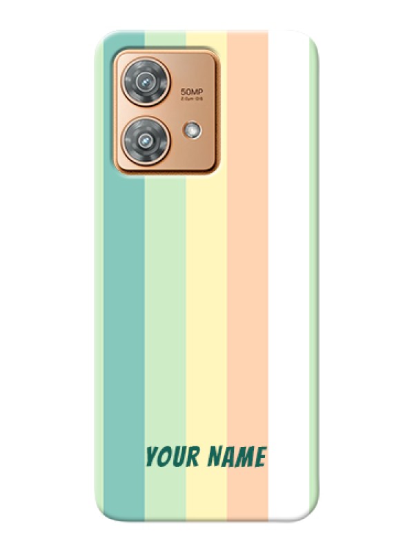 Custom Motorola Edge 40 Neo Custom Hard Phone Case - Multi - Colour Stripes Design