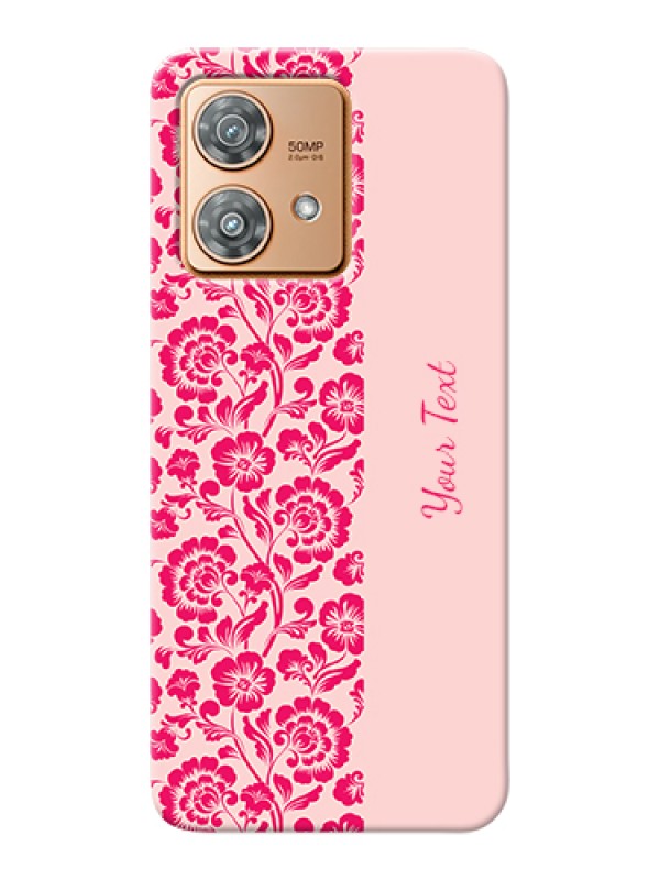 Custom Motorola Edge 40 Neo Custom Hard Phone Case - Attractive Floral Pattern Design