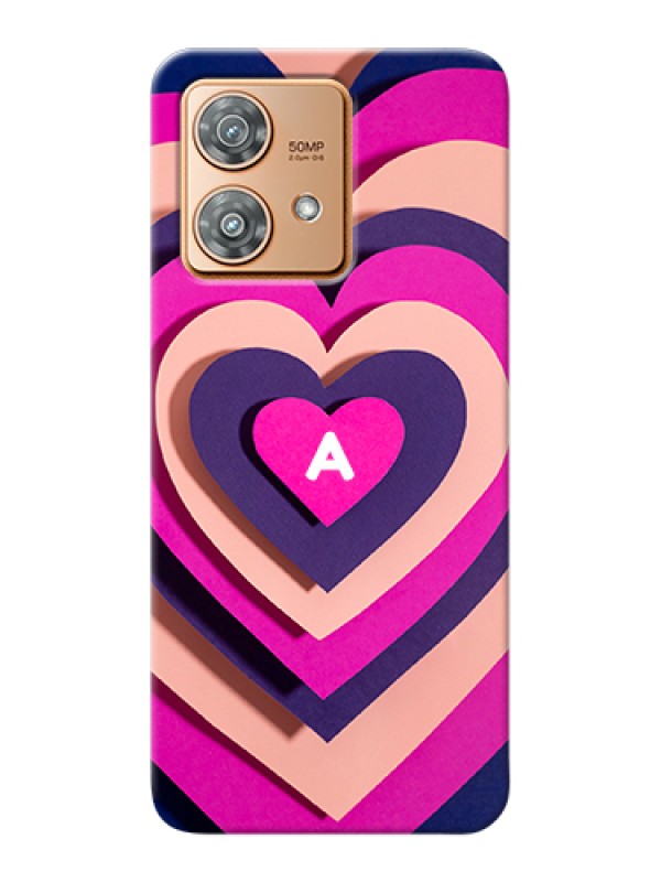 Custom Motorola Edge 40 Neo Custom Hard Phone Case - Cute Heart Pattern Design
