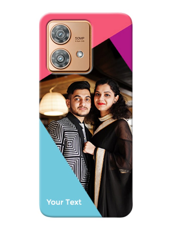 Custom Motorola Edge 40 Neo Custom Hard Phone Case - Stacked Triple Colour Design