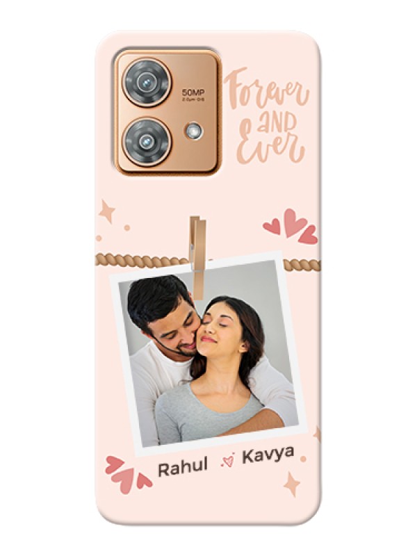 Custom Motorola Edge 40 Neo Custom Hard Phone Case - Forever And Ever Love Design