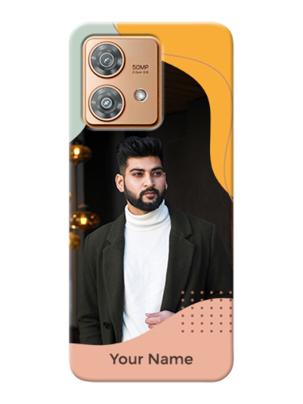 Custom Motorola Edge 40 Neo Custom Hard Phone Case - Tri - Coloured Overlay Design