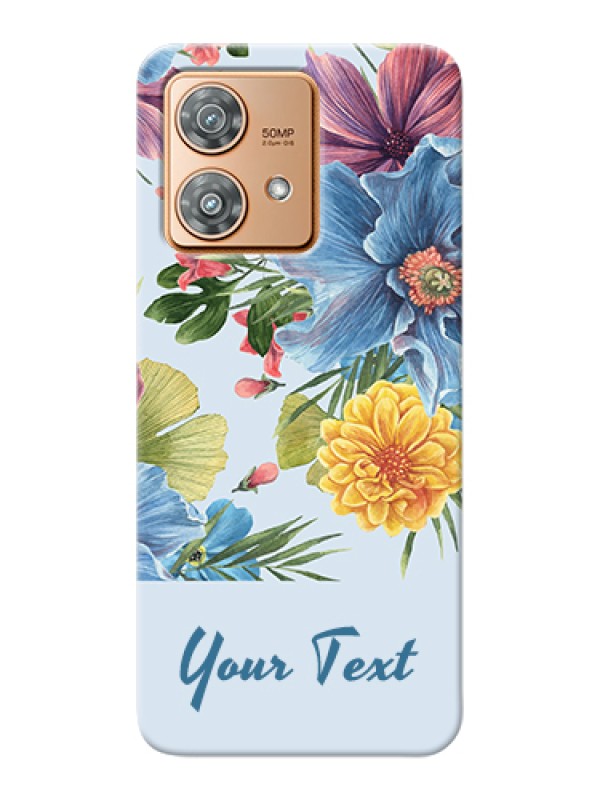 Custom Motorola Edge 40 Neo Custom Hard Phone Case - Stunning Watercolored Flowers Painting Design