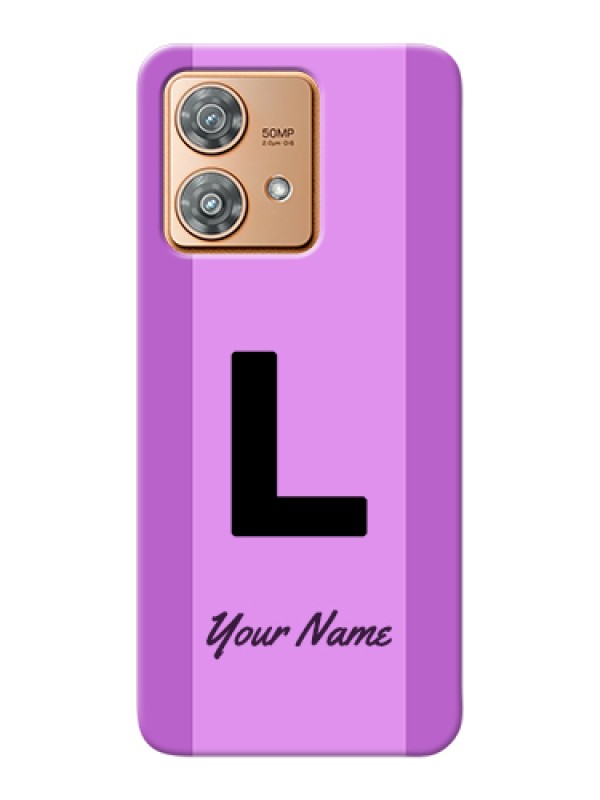 Custom Motorola Edge 40 Neo Custom Hard Phone Case - Tricolor Custom Text Design