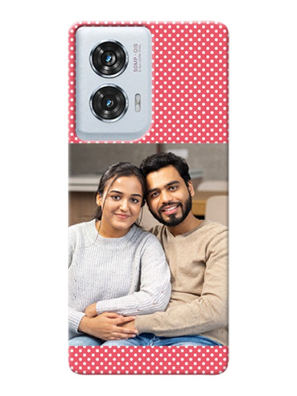 Custom Motorola Edge 50 Fusion Custom Hard Phone Case - White Dotted Design