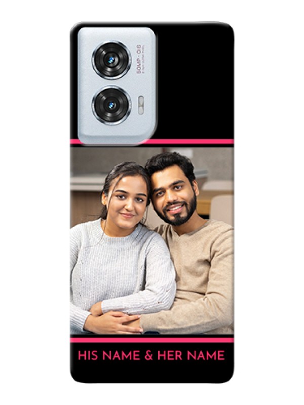 Custom Motorola Edge 50 Fusion Custom Hard Phone Case - With Add Text Design