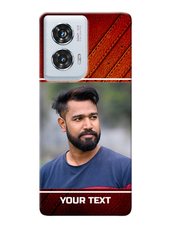 Custom Motorola Edge 50 Fusion Custom Hard Phone Case - Leather Phone Case Design