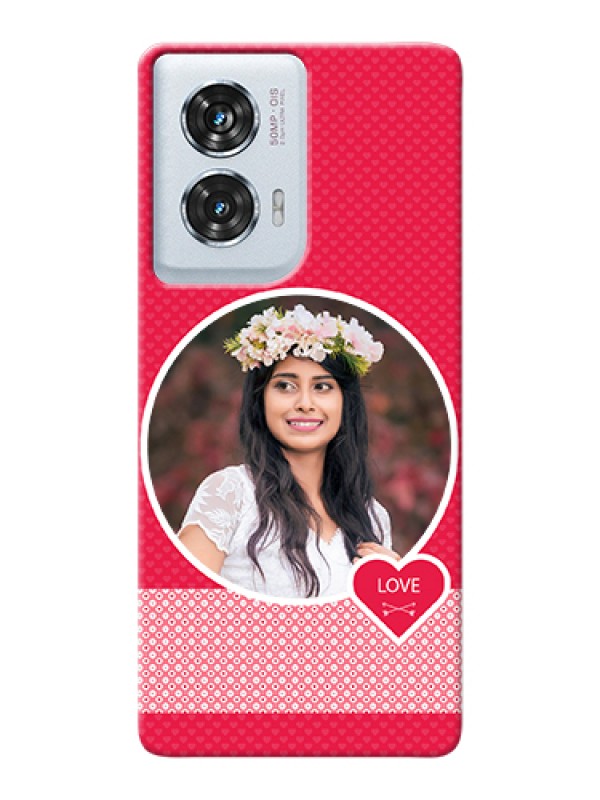 Custom Motorola Edge 50 Fusion Custom Hard Phone Case - Pink Color Pattern Design