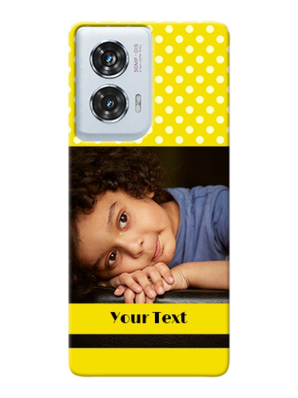 Custom Motorola Edge 50 Fusion Custom Hard Phone Case - Bright Yellow Case Design