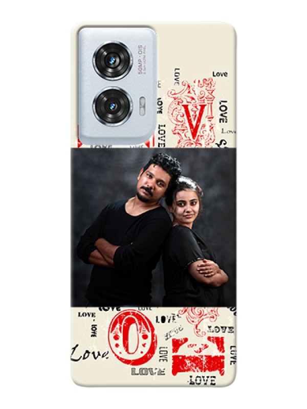 Custom Motorola Edge 50 Fusion Custom Hard Phone Case - Trendy Love Design Case