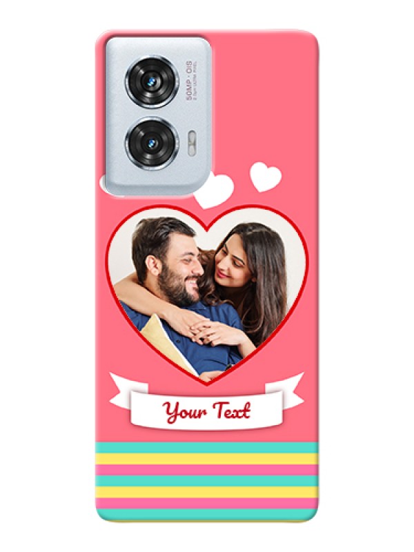 Custom Motorola Edge 50 Fusion Custom Hard Phone Case - Love Shapes Doodle Design