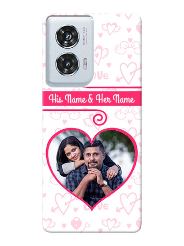 Custom Motorola Edge 50 Fusion Custom Hard Phone Case - Heart Shape Love Design