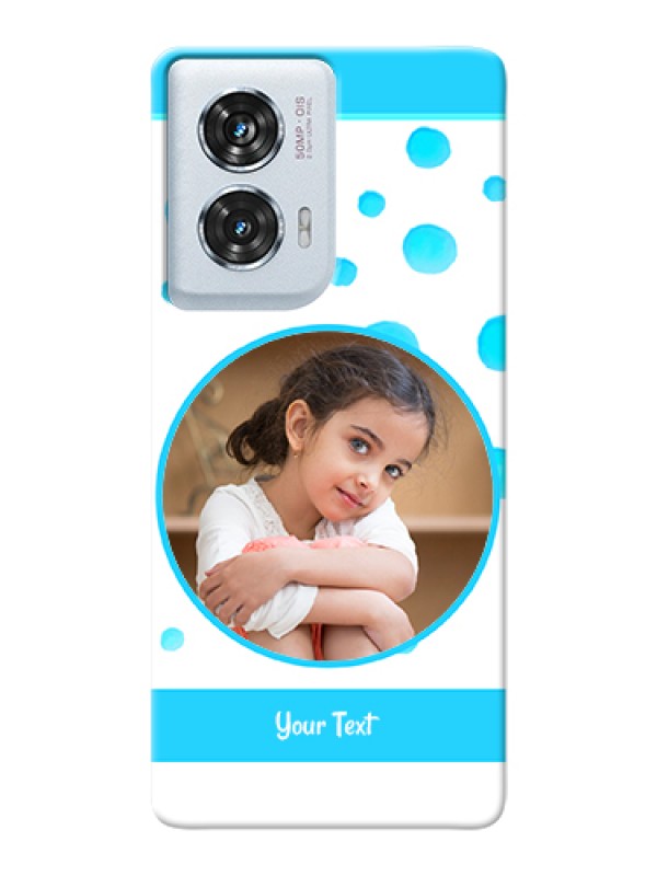 Custom Motorola Edge 50 Fusion Custom Hard Phone Case - Blue Bubbles Pattern Design