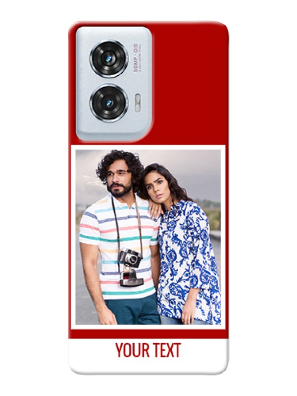 Custom Motorola Edge 50 Fusion Custom Hard Phone Case - Red Color Design