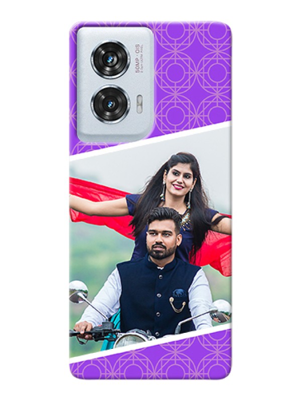 Custom Motorola Edge 50 Fusion Custom Hard Phone Case - Violet Color Pattern Design