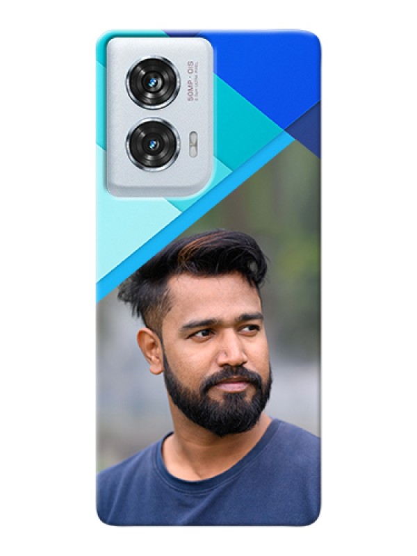 Custom Motorola Edge 50 Fusion Custom Hard Phone Case - Blue Pattern Design