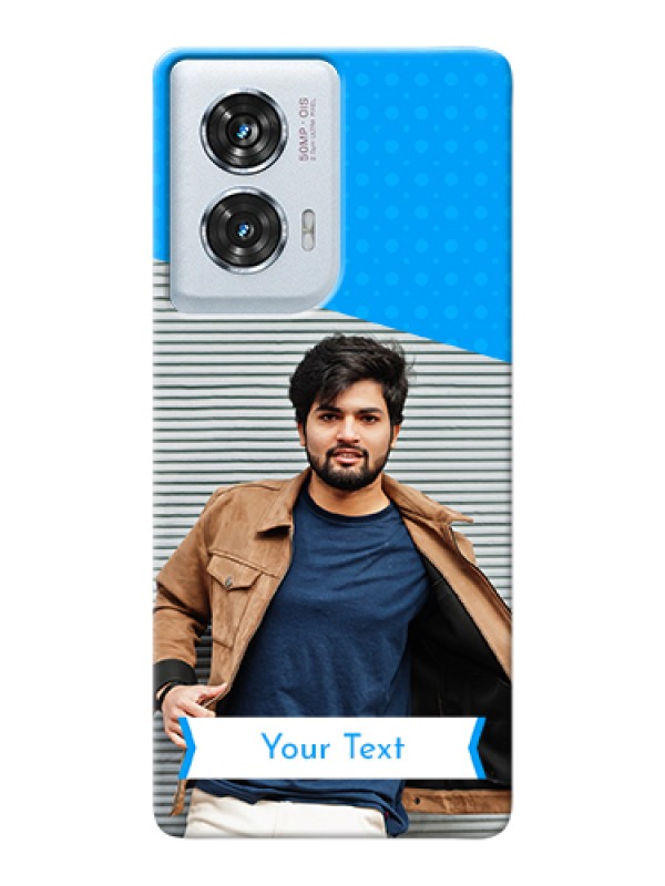 Custom Motorola Edge 50 Fusion Custom Hard Phone Case - Simple Blue Color Design